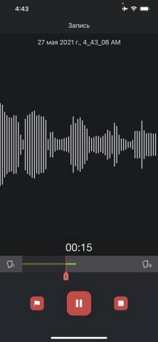 Диктофон Pro для iOS — скриншот 1
