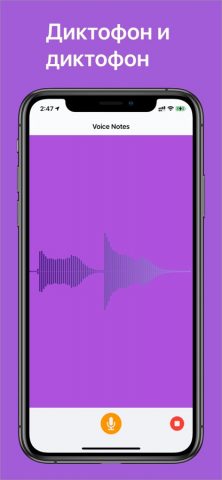 Диктофон — Запись голоса для iOS — скриншот 1