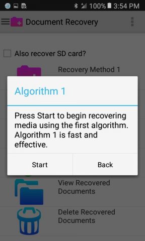 Document Recovery для Android — скриншот 2