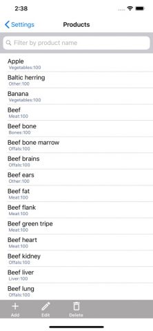DogFoodCalc для iOS — скриншот 4
