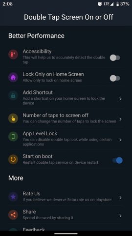 Double Tap Screen On or Off для Android — скриншот 2