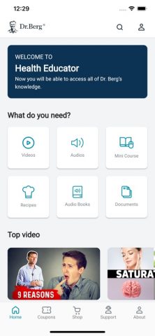 Dr. Berg для iOS — скриншот 1