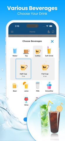 Drink Water Reminder N Tracker для iOS — скриншот 2