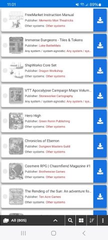 DriveThruRPG Library для Android — скриншот 2