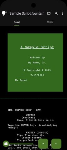 DubScript Screenplay Writer для Android — скриншот 1