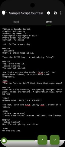 DubScript Screenplay Writer для Android — скриншот 3