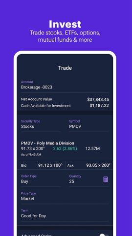E*TRADE: Invest. Trade. Save. для Android — скриншот 4