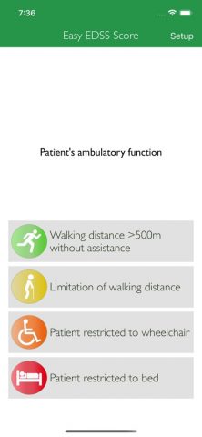 Easy EDSS Score для iOS — скриншот 1