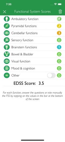 Easy EDSS Score для iOS — скриншот 2