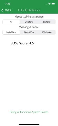 Easy EDSS Score для iOS — скриншот 4