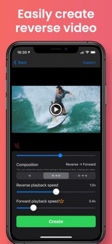Easy Reverse Video Maker для iOS — скриншот 1