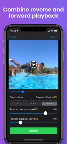Easy Reverse Video Maker для iOS — скриншот 3