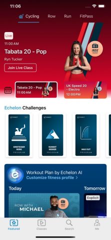 Echelon Fit для iOS — скриншот 1
