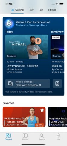 Echelon Fit для iOS — скриншот 2
