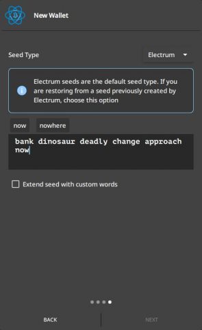 Electrum Bitcoin Wallet для Android — скриншот 2