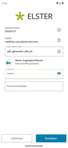 ElsterSecure — sicherer Login для Android — скриншот 4
