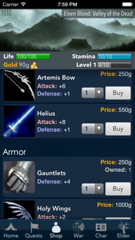 Elven Blood — Dark Fantasy RPG для iOS — скриншот 3
