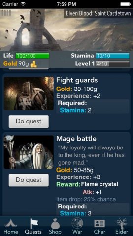 Elven Blood — Dark Fantasy RPG для iOS — скриншот 5