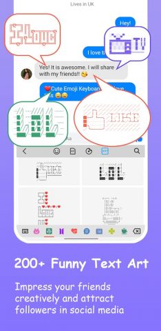 Emoji Keyboard: Fonts, Emojis для Android — скриншот 3
