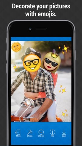 Emoji Picture Editor — Add Emojis to your Photos для iOS — скриншот 1