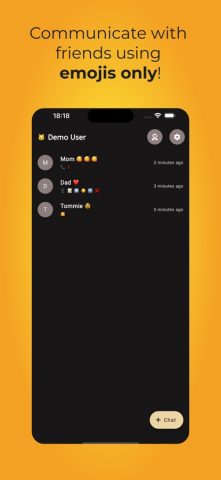 Emojichat — Emoji-Only Chat для iOS — скриншот 1