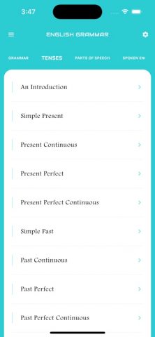 English Grammar Book для iOS — скриншот 2