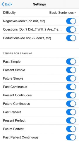 English Tenses — Practice для iOS — скриншот 4