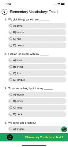 English Vocabulary Tests для iOS — скриншот 2