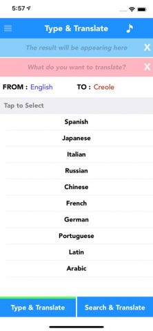 English to Creole Translator для iOS — скриншот 1