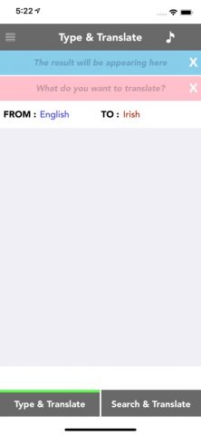 English to Irish Translator для iOS — скриншот 1