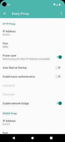 Every Proxy Network Bridge для Android — скриншот 3