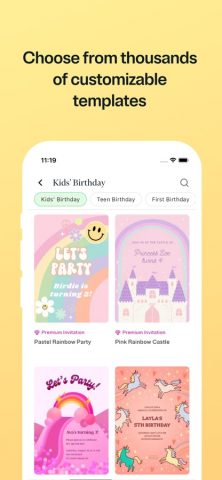Evite: Party Invitation Maker для iOS — скриншот 2
