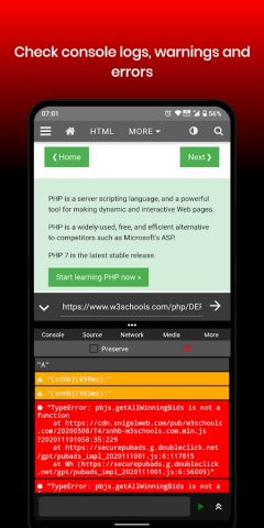 F12 | Inspect Element, Console для Android — скриншот 5