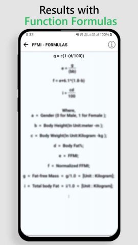 FFMI Calculator for Body Fat для Android — скриншот 4