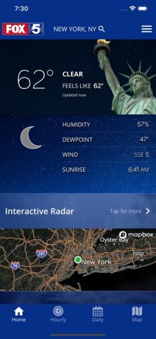FOX 5 New York: Weather для iOS — скриншот 1