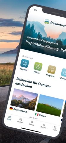 FREEONTOUR Camping App для iOS — скриншот 1