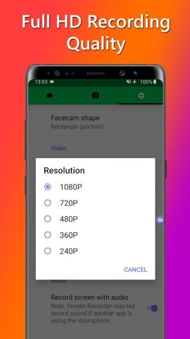 FaceCam Screen Recorder для Android — скриншот 4