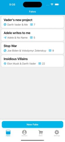 Faker 2 — Fake Messages для iOS — скриншот 5