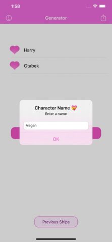 Fandom Ship Names Generator для iOS — скриншот 3