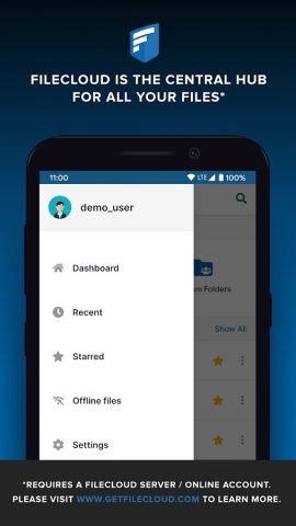 FileCloud для Android — скриншот 1