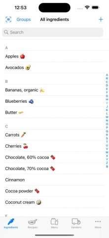 Fillet: Счет Стоимости Рецепта для iOS — скриншот 1