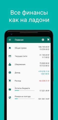 Финансы : Учет расходов Бюджет для Android — скриншот 1