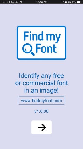 Find my Font для iOS — скриншот 1