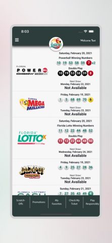 Florida Lottery для iOS — скриншот 2