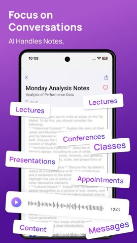 Flow AI Transcribe Voice Notes — скриншот 1