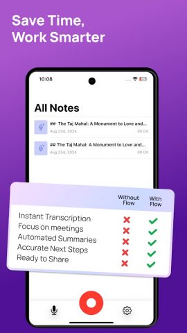 Flow AI Transcribe Voice Notes — скриншот 3