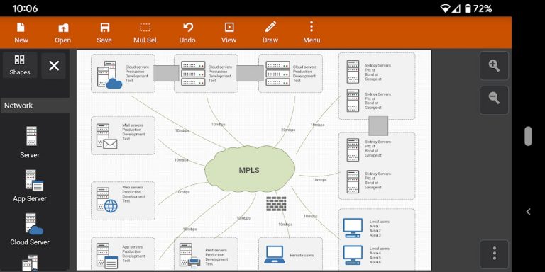 Flowdia Diagrams для Android — скриншот 3