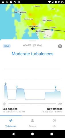Flying Calmly — Turbulence App для Android — скриншот 2