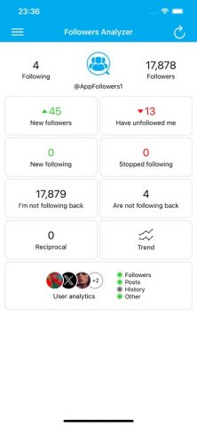 Followers Analyzer for Twitter для iOS — скриншот 1