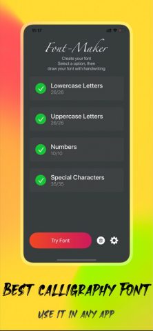 Font Kitty — Font Maker для iOS — скриншот 4